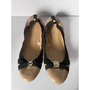 Michael Kors beige and black ballet Flat shoes size 8,5 38,5